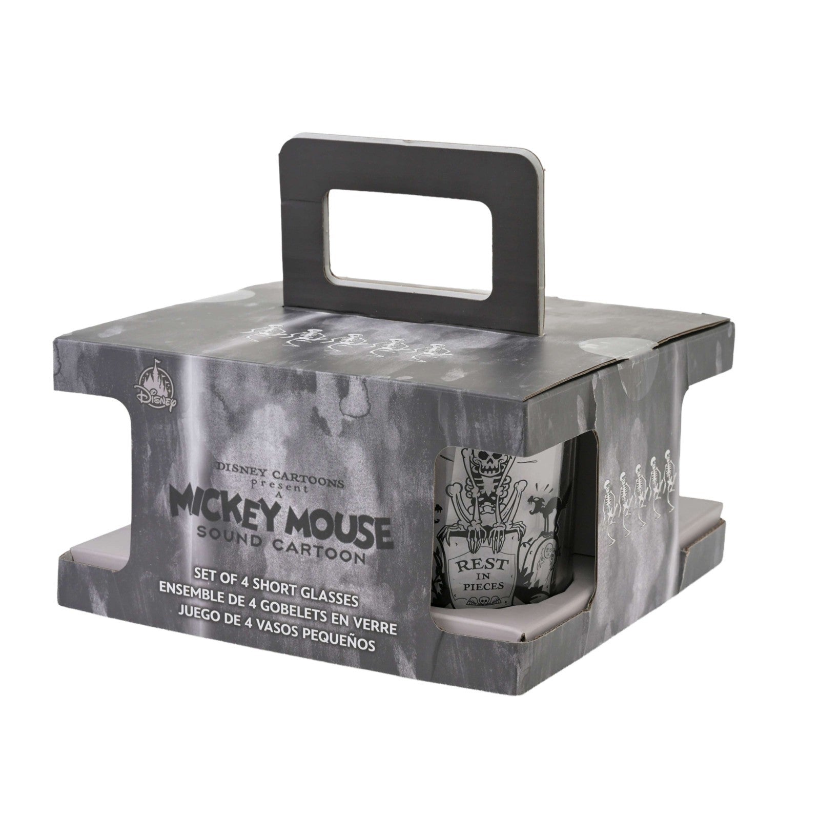 Japan Tokyo Disney Store Mickey Glass Set The Skeleton Dance Haunted House