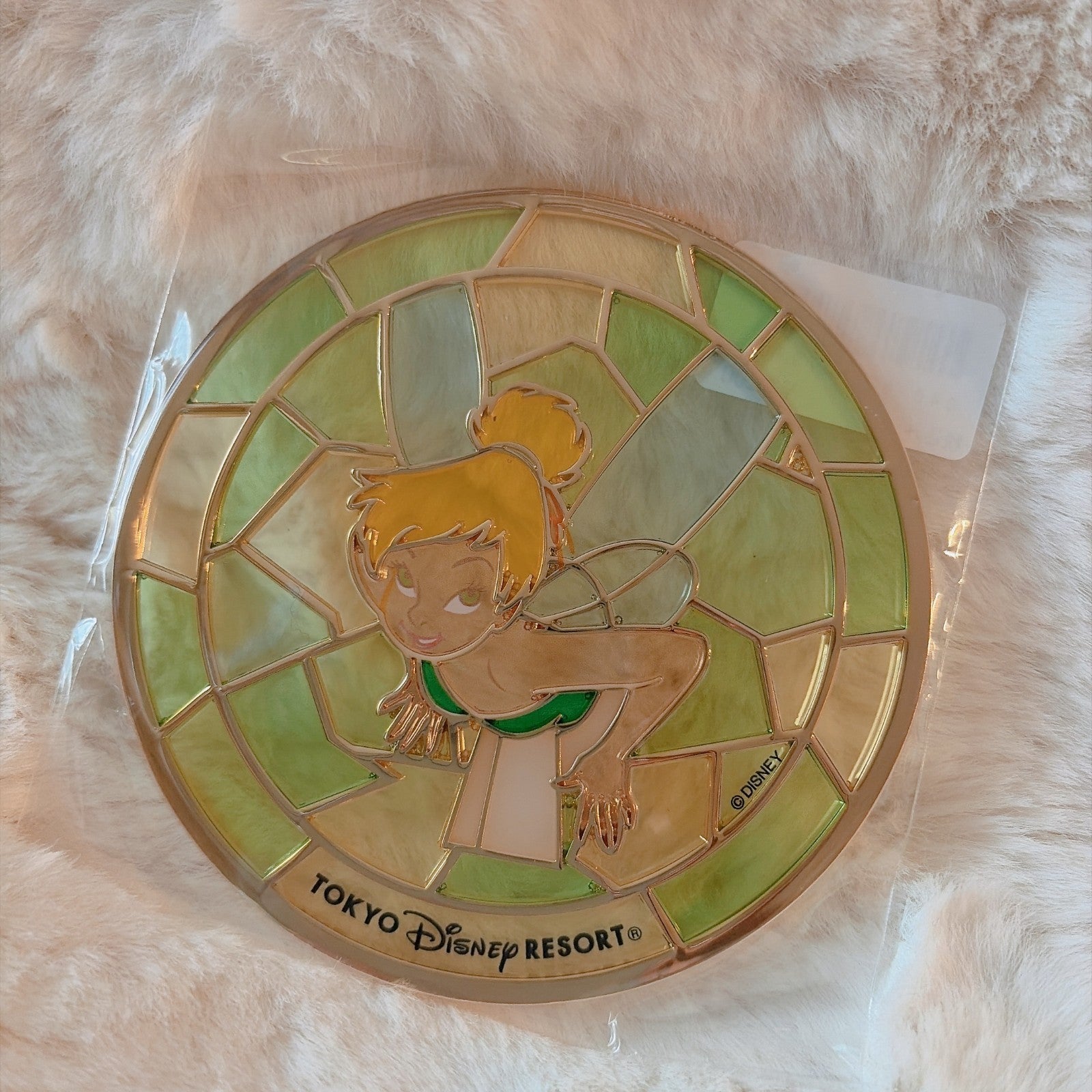 Japan Tokyo Disney Resort Stained Glass Coaster Glass Peter Pan Tinker Bell