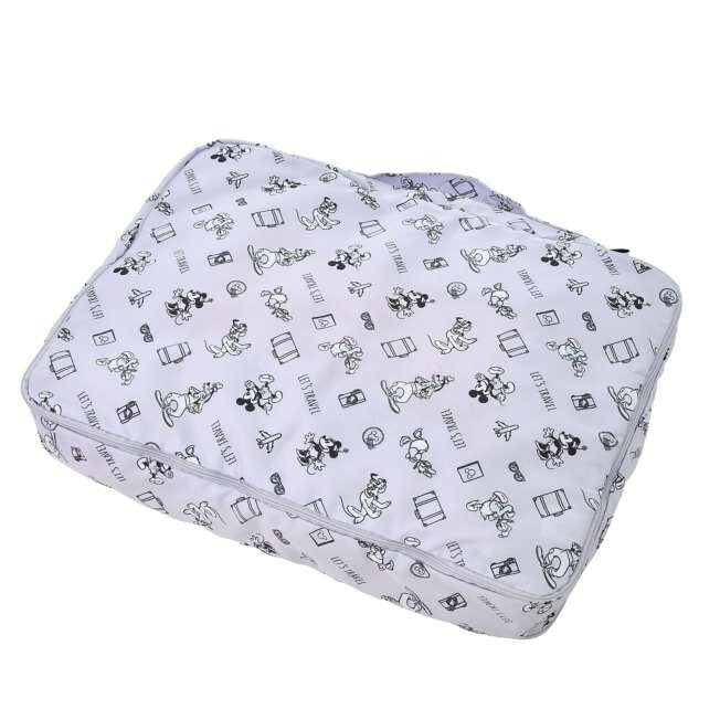 Japan Tokyo Disney Store Mickey Clothes Compression Storage Pouch L Purple