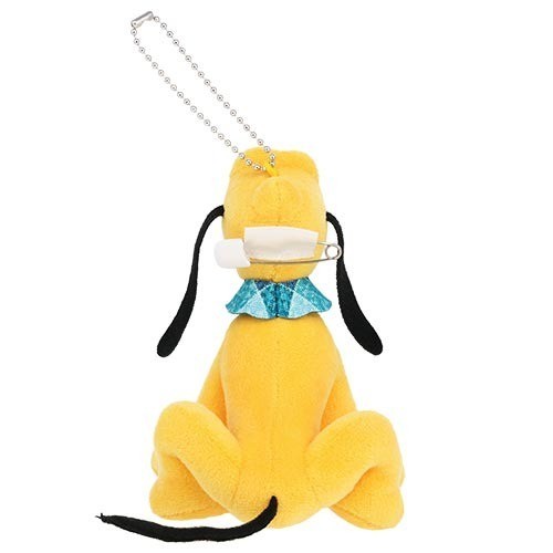 Japan Tokyo Disney Resort Sea 25th Sparkling Jubilee Pluto Plush Badge Keychain