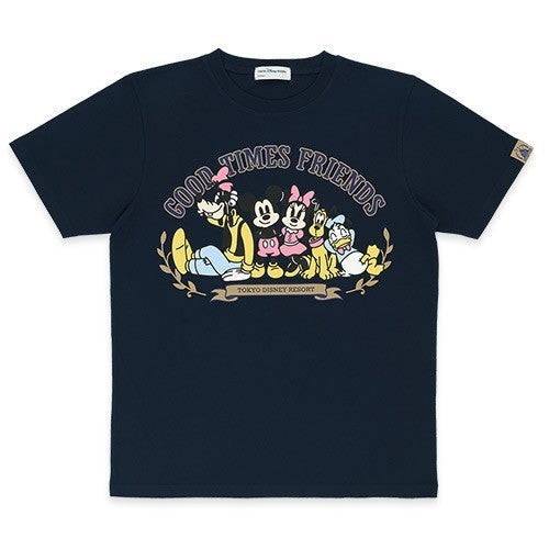 Japan Tokyo Disney Resort GOOD TIMES FRIENDS Mickey Mouse T-shirt