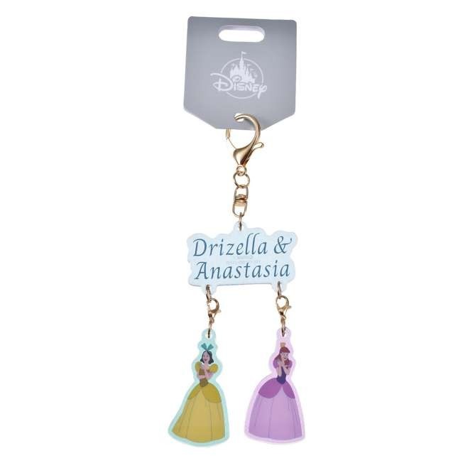 Japan Tokyo Disney Store Drizella & Anastasia Keychain Key Chain Fes Cinderella
