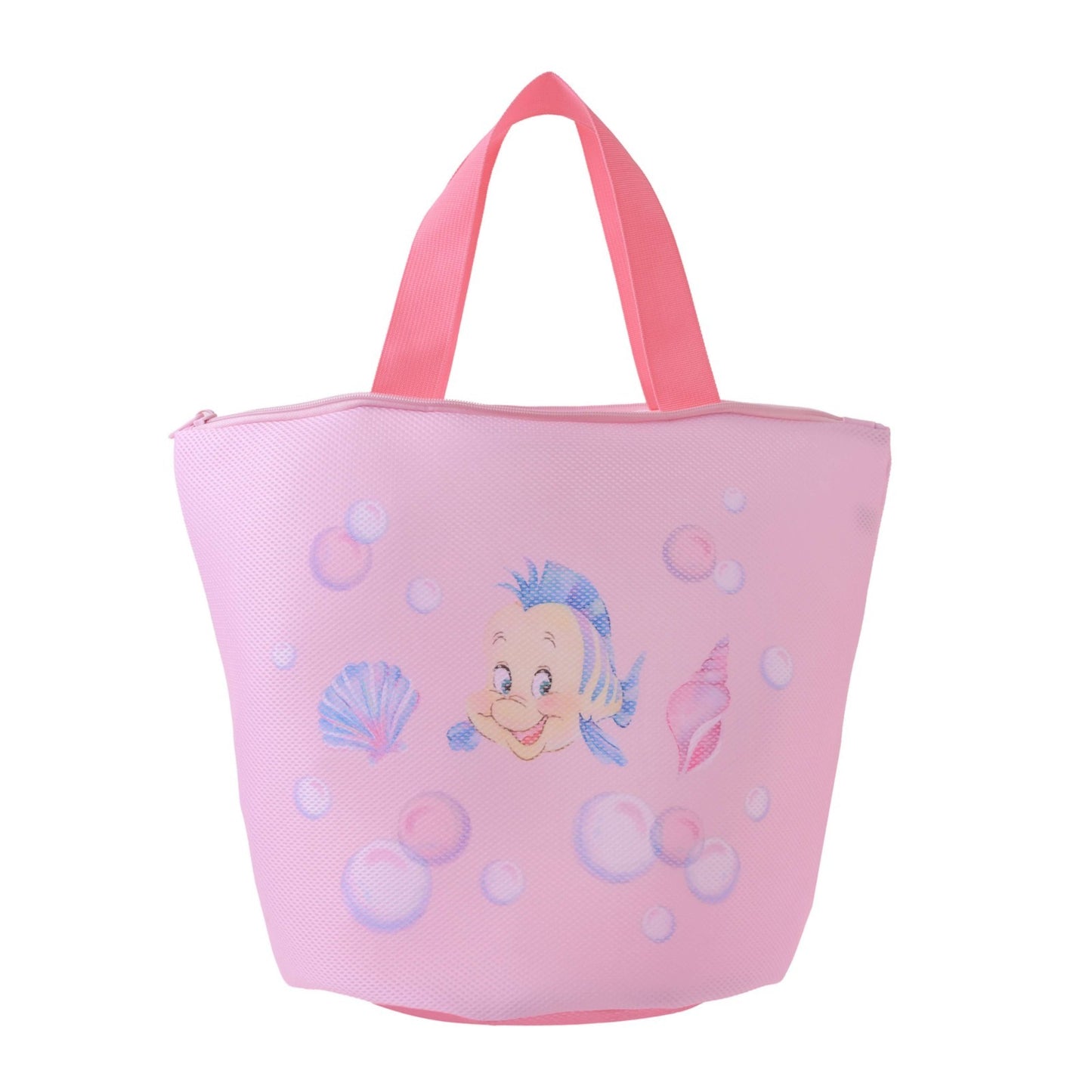 Japan Tokyo Disney Store Ariel & Flounder Laundry Net Tote Bag BATH & LAUNDERY