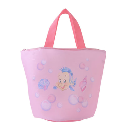 Japan Tokyo Disney Store Ariel & Flounder Laundry Net Tote Bag BATH & LAUNDERY