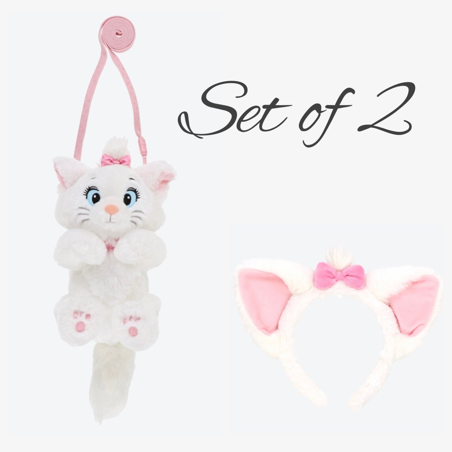 Japan Tokyo Disney Resort Store The Aristocats Plush Shoulder bag & Marie Ears