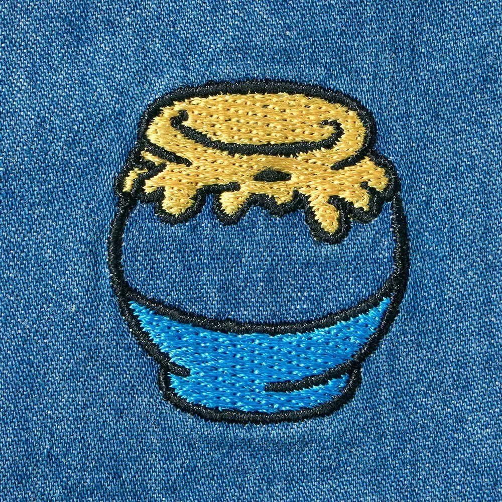Japan Disney Fantasy Shop Bellemaison Pooh Unisex Embroidered Denim shirt
