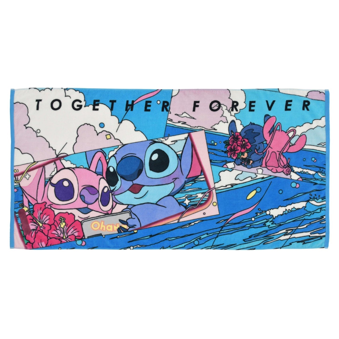 Japan Tokyo Disney Store Stitch & Angel Bath Towel