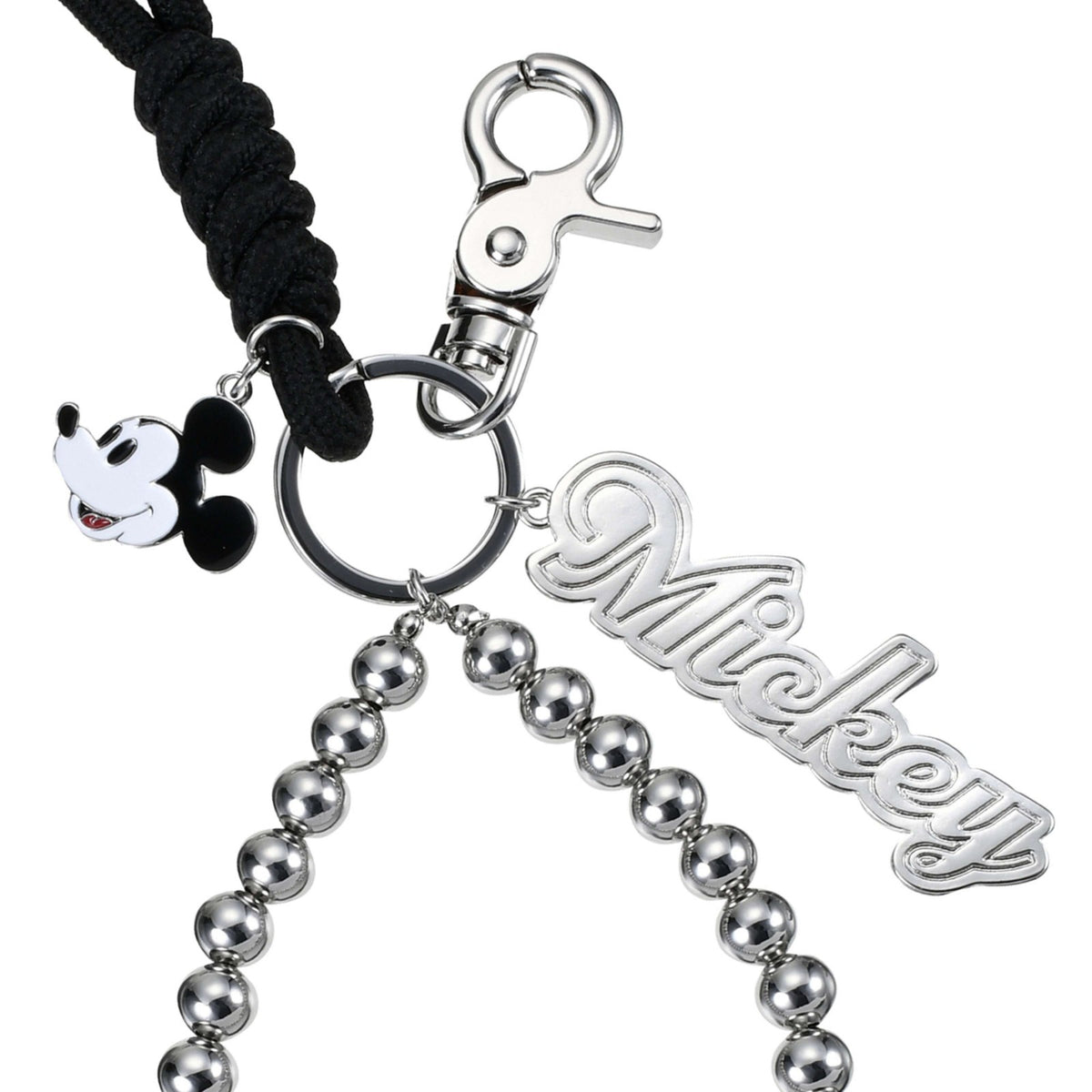 Japan Tokyo Disney Store Mickey Mouse Bag Charm with Name Logo OTONA CHARM