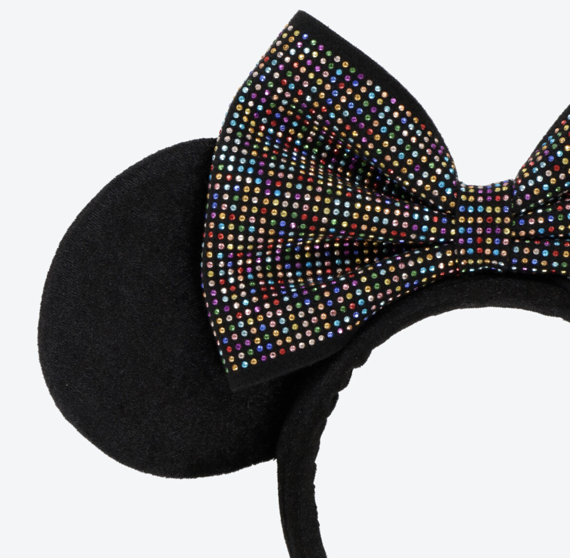 Japan Tokyo Disney Resort Store Ears HeadBand Hat Minnie Ribbon Black