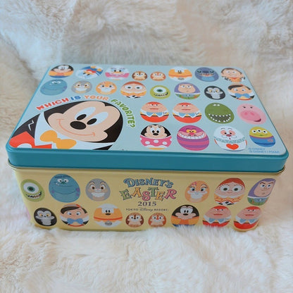 Japan Tokyo Disney Confectionery tin Can Mickey & Minnie Easter