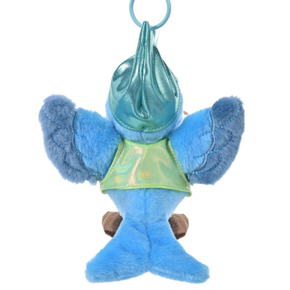 Japan Tokyo Disney Store Bluebird Plush Toy Keychain Blue Pearl Cinderella
