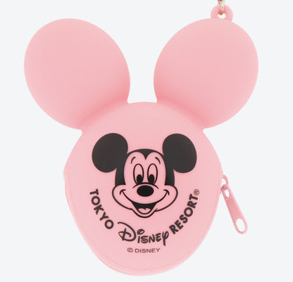 Japan Tokyo Disney Resort Mickey balloon Bag Charm Keychain pouch pink