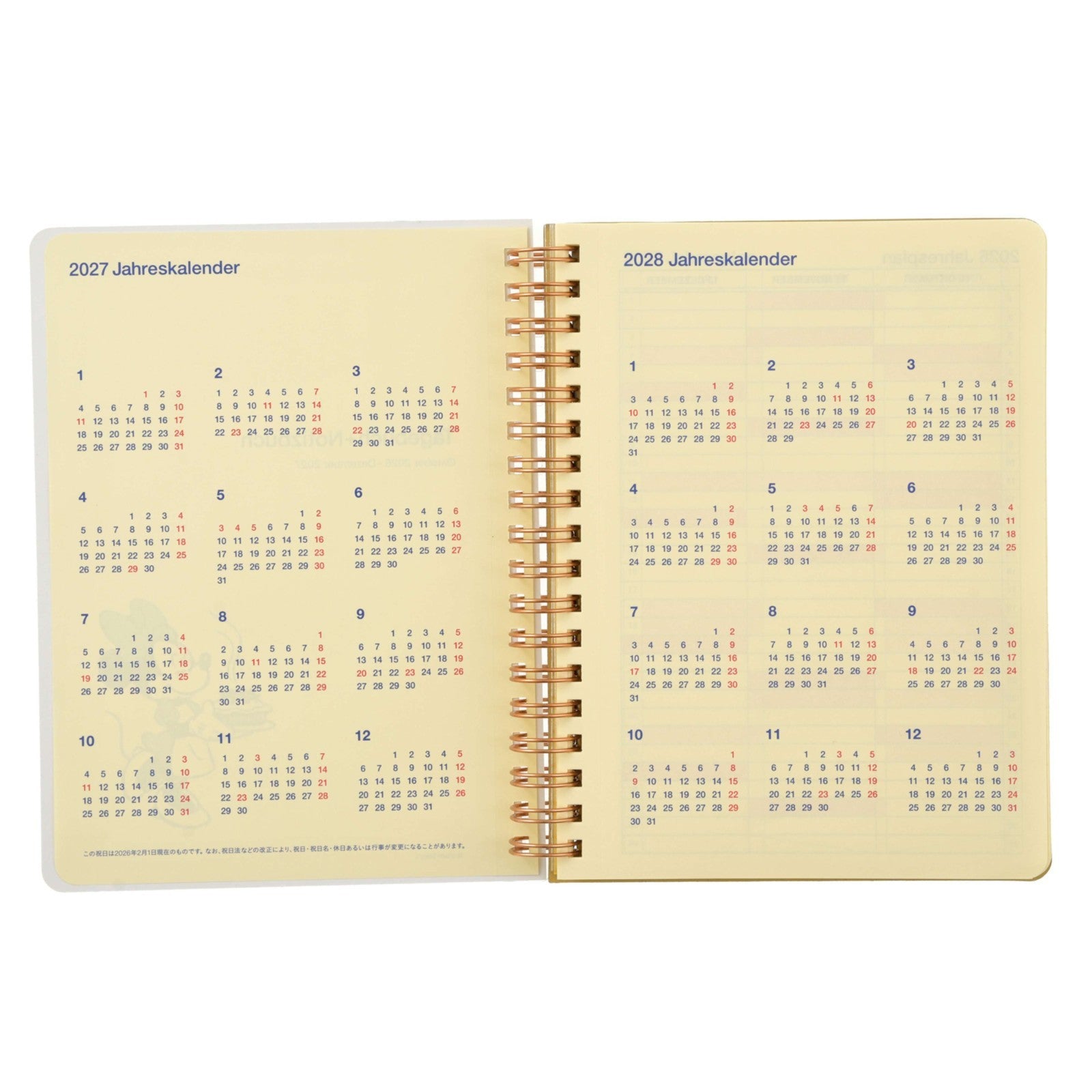 Japan Tokyo Disney Store Minnie & Friends Delfonics Rollbahn Diary L 2027