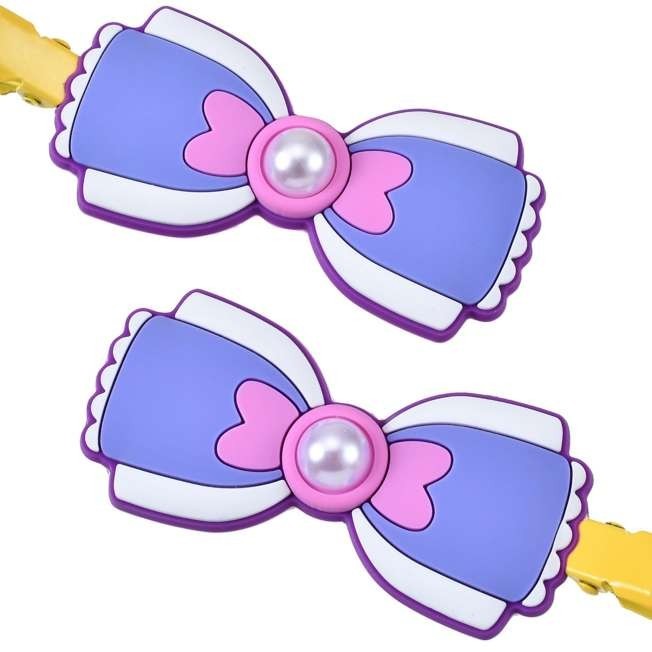 Japan Tokyo Disney Store Daisy Hair Clip Set Pearl Ribbons MAEGAMI Hair Zakka