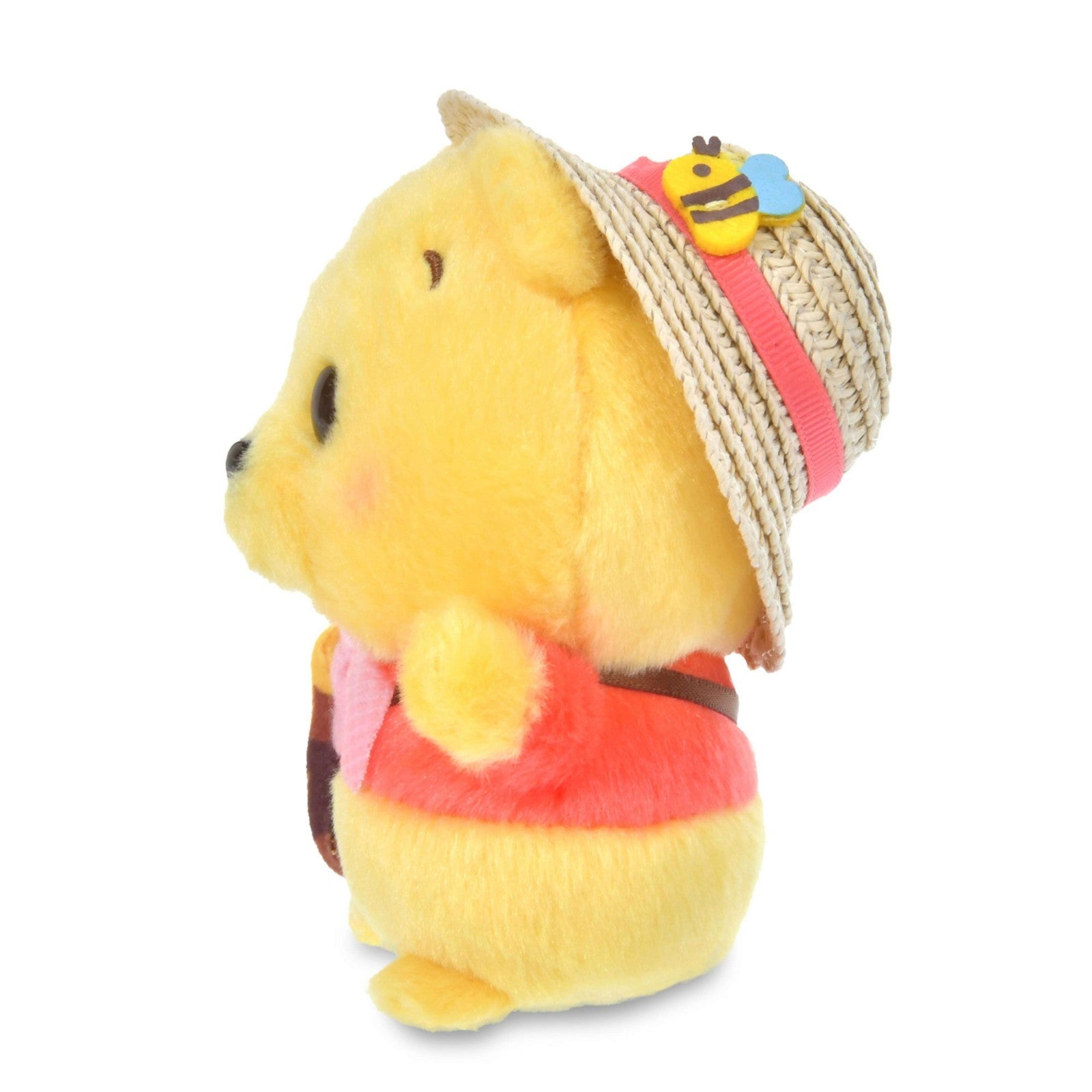 Japan Tokyo Disney Store Winnie the Pooh Urupocha-chan Plush Toy with Straw Hat