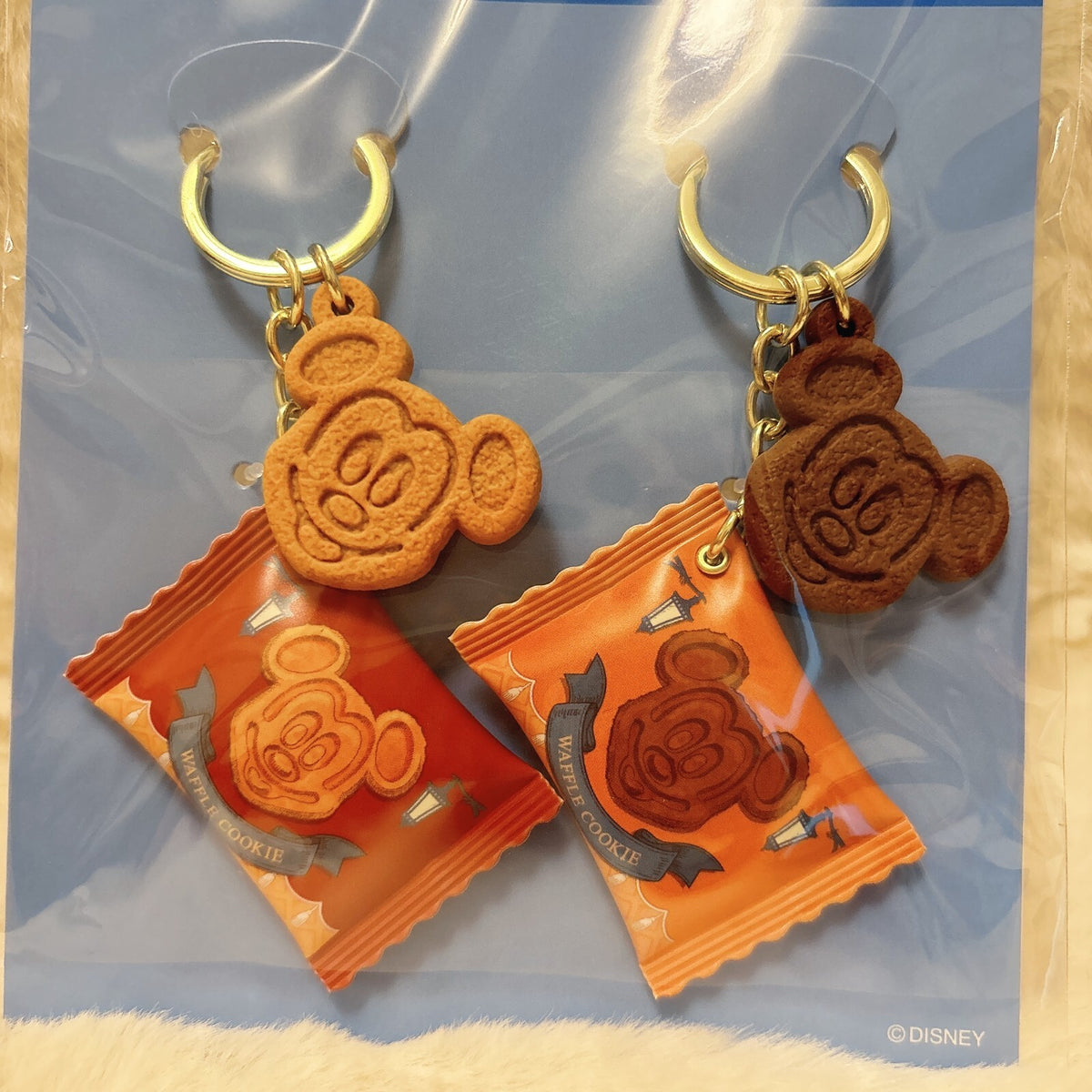 Japan Tokyo Disney Resort Mickey Waffle Company Keychain Set
