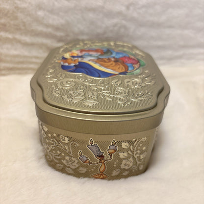 Japan Tokyo Disney Resort Beauty and the Beast Candy Can Gold Rose