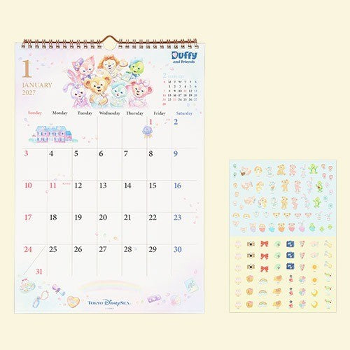 Japan Tokyo Disney Resort Duffy and Friends Wall Calendar 2027
