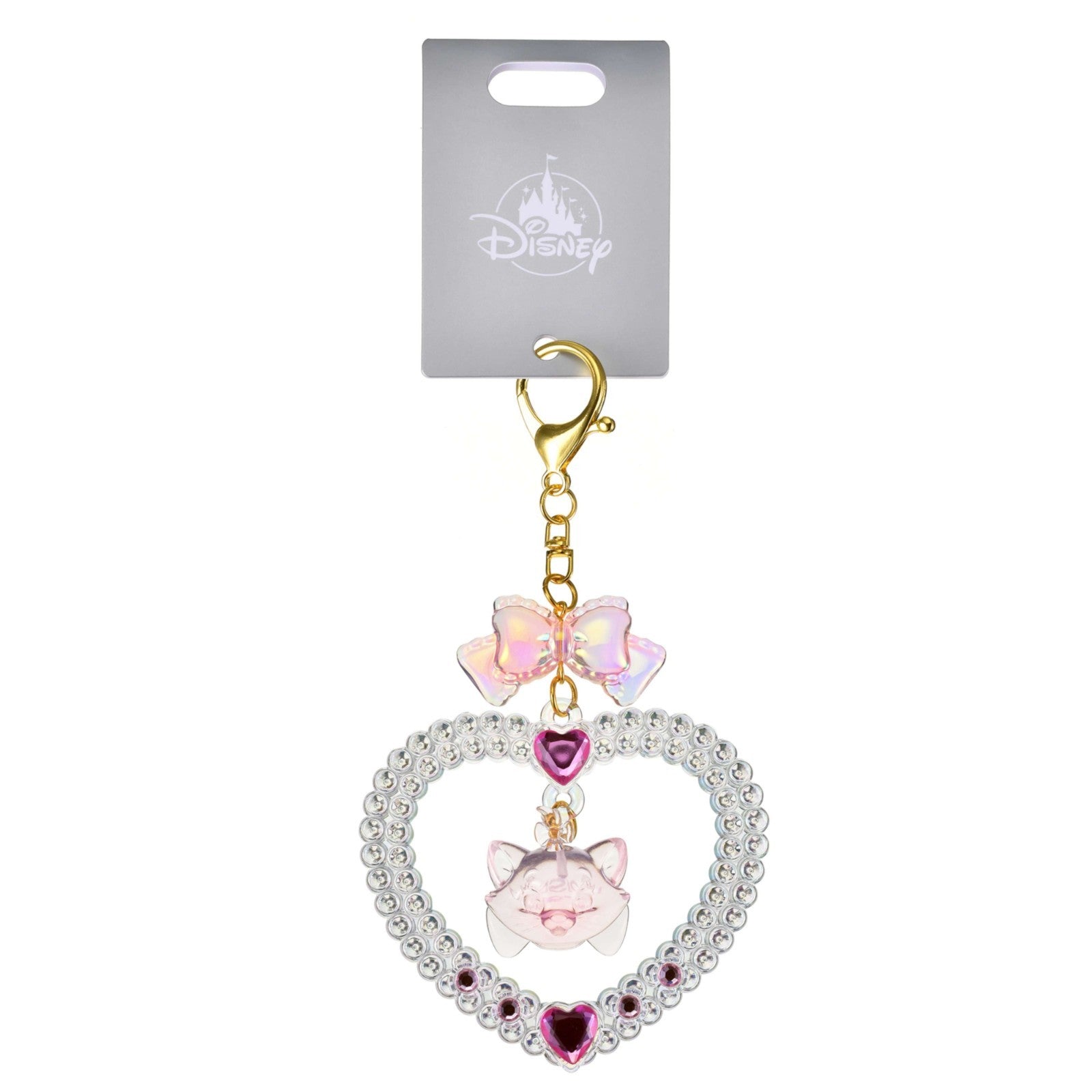 Japan Tokyo Disney Store Aristocats Marie Keychain Heart Glitter Lovely Fes