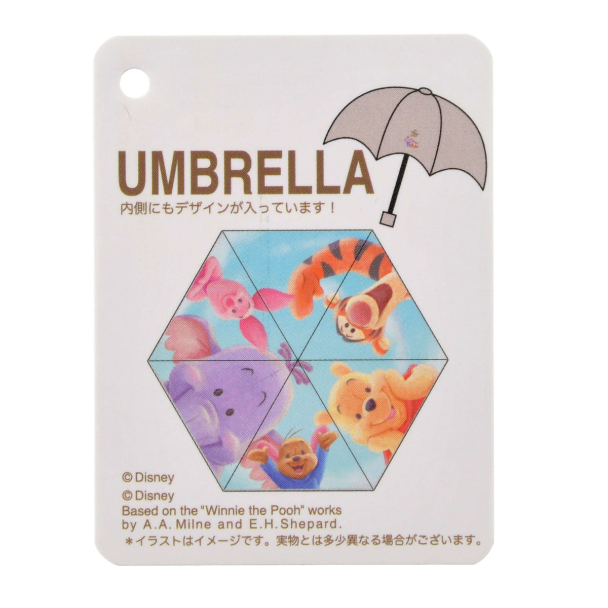 Japan Tokyo Disney Store Pooh Foldable Umbrella Sun Rain with Pouch Roo & Lumpy