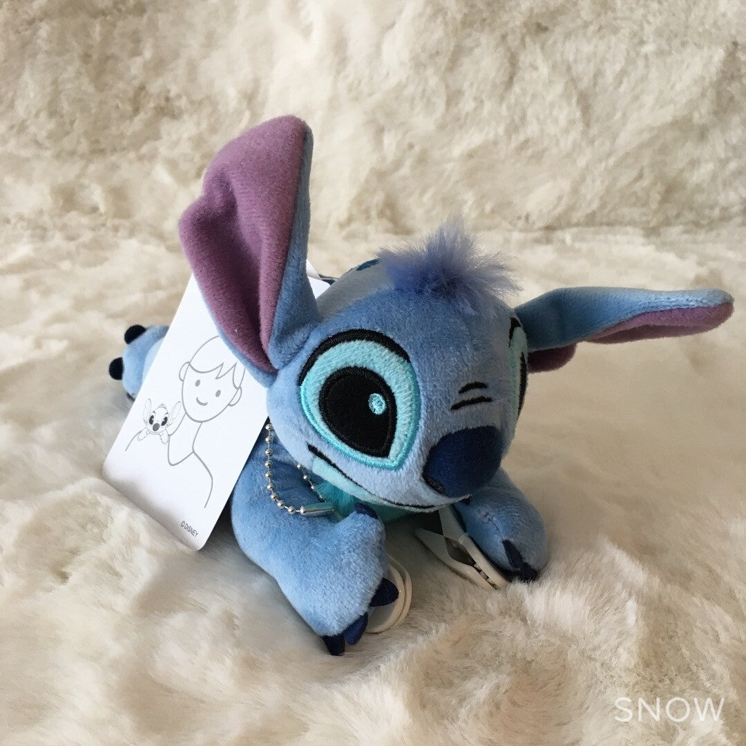 Japan Tokyo Disney Resort Lilo & Stitch Plush Toy Keychain Shoulder Clip