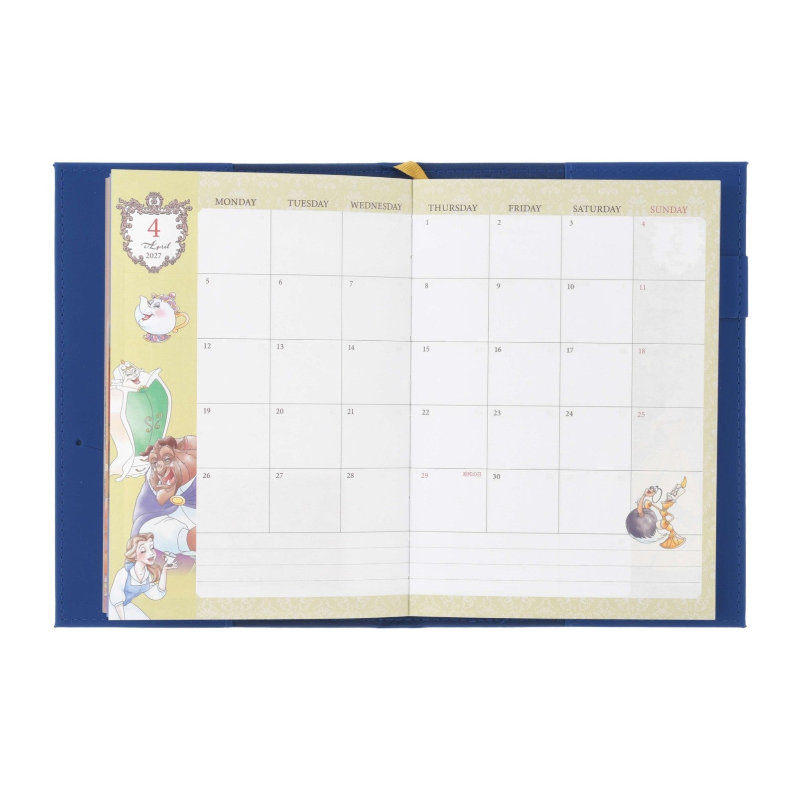 Japan Tokyo Disney Store Beauty and The Beast Planner Schedule Book Diary 2027