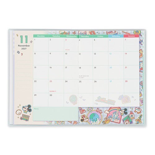 Japan Tokyo Disney Resort Mickey Mouse Planner Schedule Book 2027 Park's Icon.