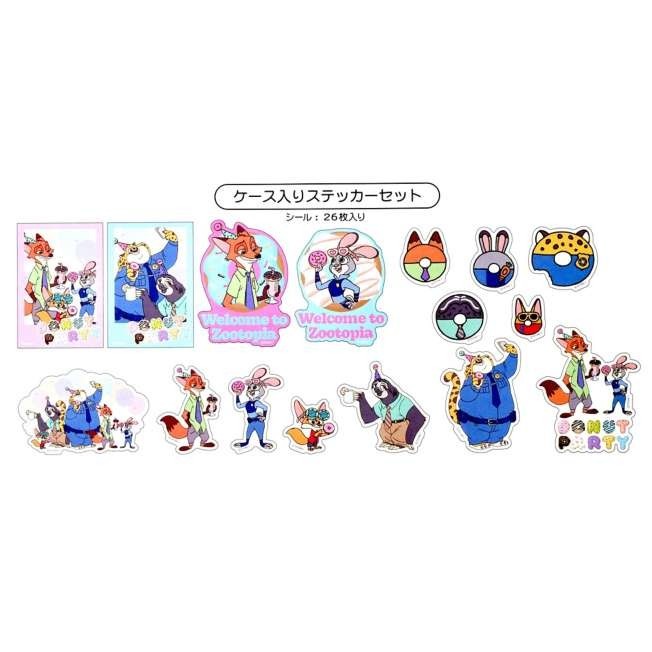 '+Japan Tokyo Disney Store Zootopia Stickers in Case 10th Anniversary Collection