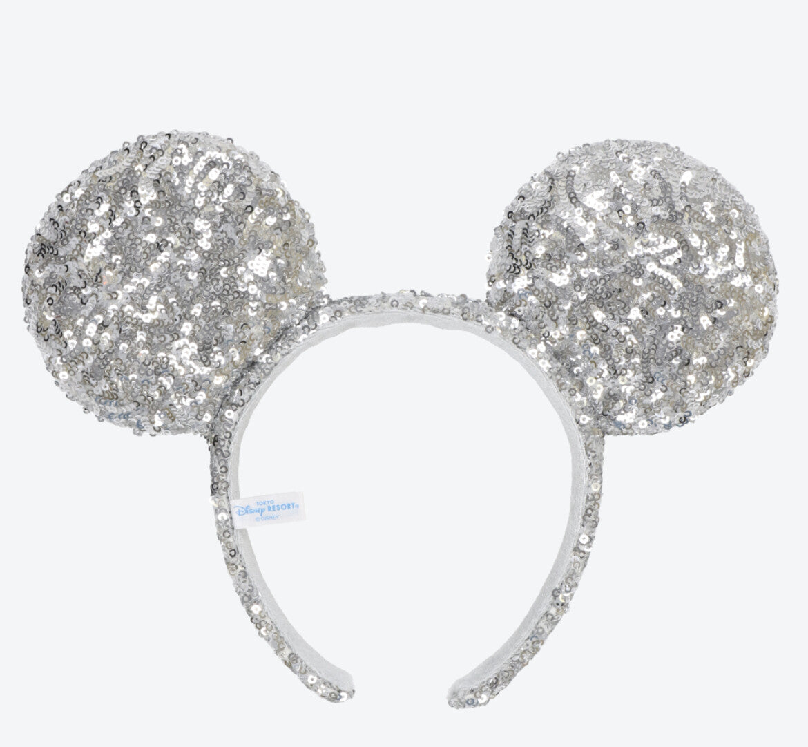 Japan Tokyo Disney Resort Store Ears HeadBand Hat Mickey Silver sequins shine