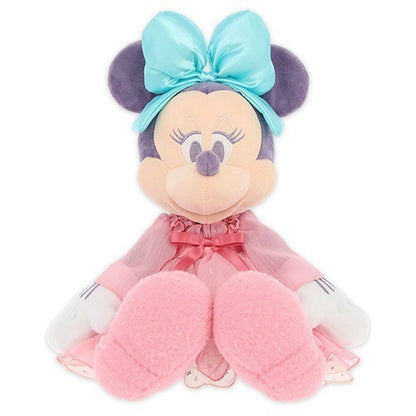 Japan Tokyo Disney Resort Minnie Plush Toy Large Blue Ribbon Pajamas