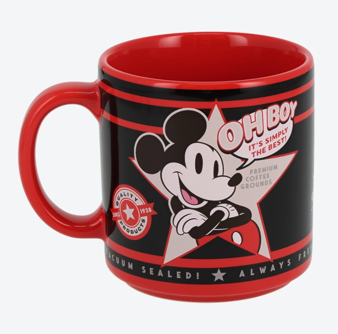 Japan Tokyo Disney Resort Mickey Mouse Cafe Time Mug Red Limited 2025