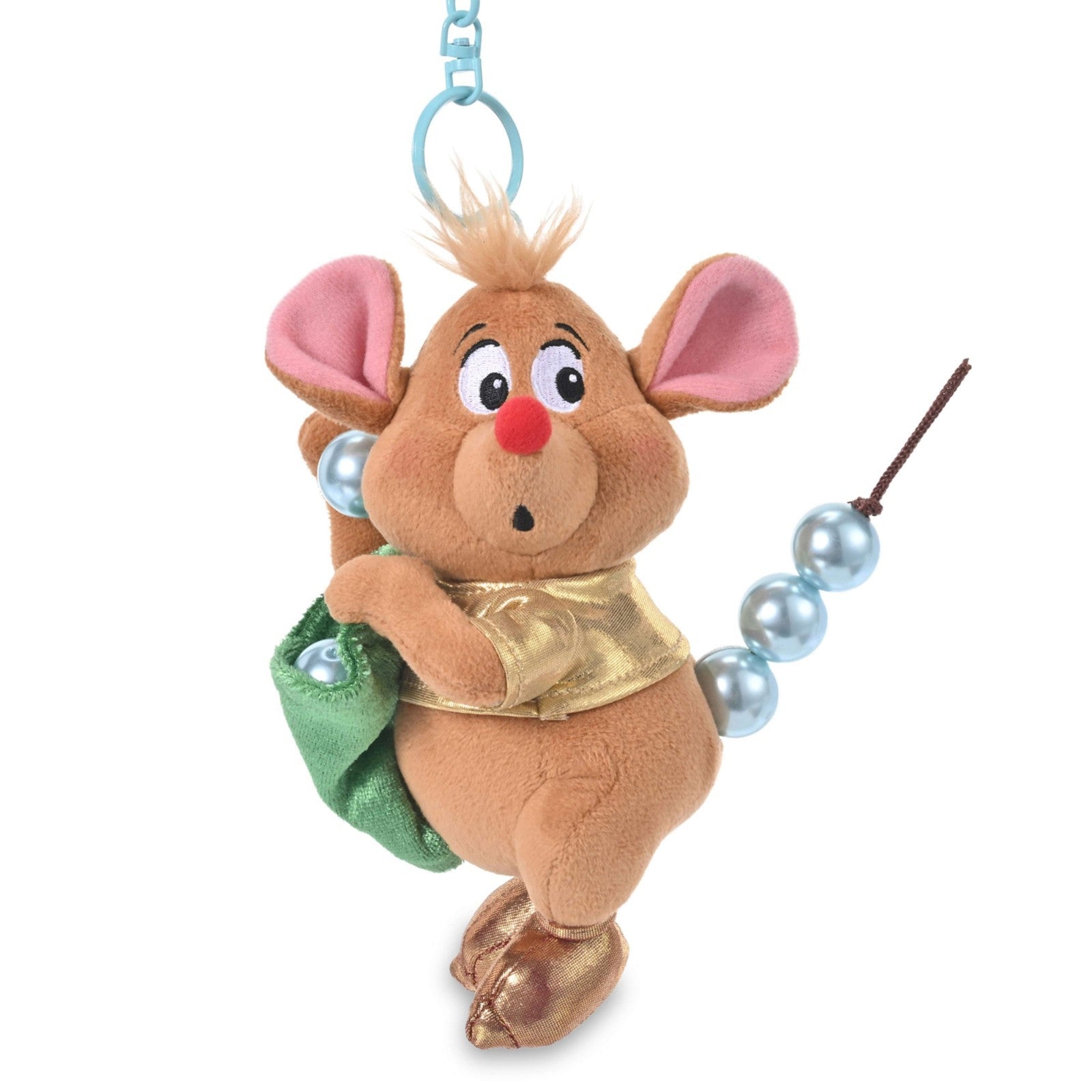 Japan Tokyo Disney Store Gus Plush Toy Keychain Blue Pearl Cinderella Friends