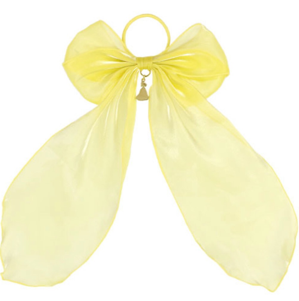 Japan Tokyo Disney Resort Big hair elastic ribbon Yellow Belle