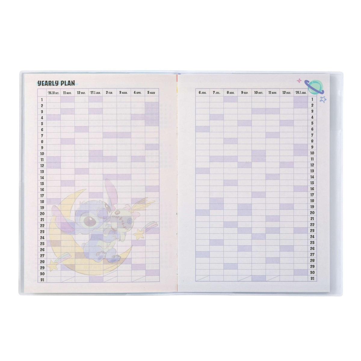 Japan Tokyo Disney Store Stitch & Scrump B6 Planner Schedule Book Diary 2027