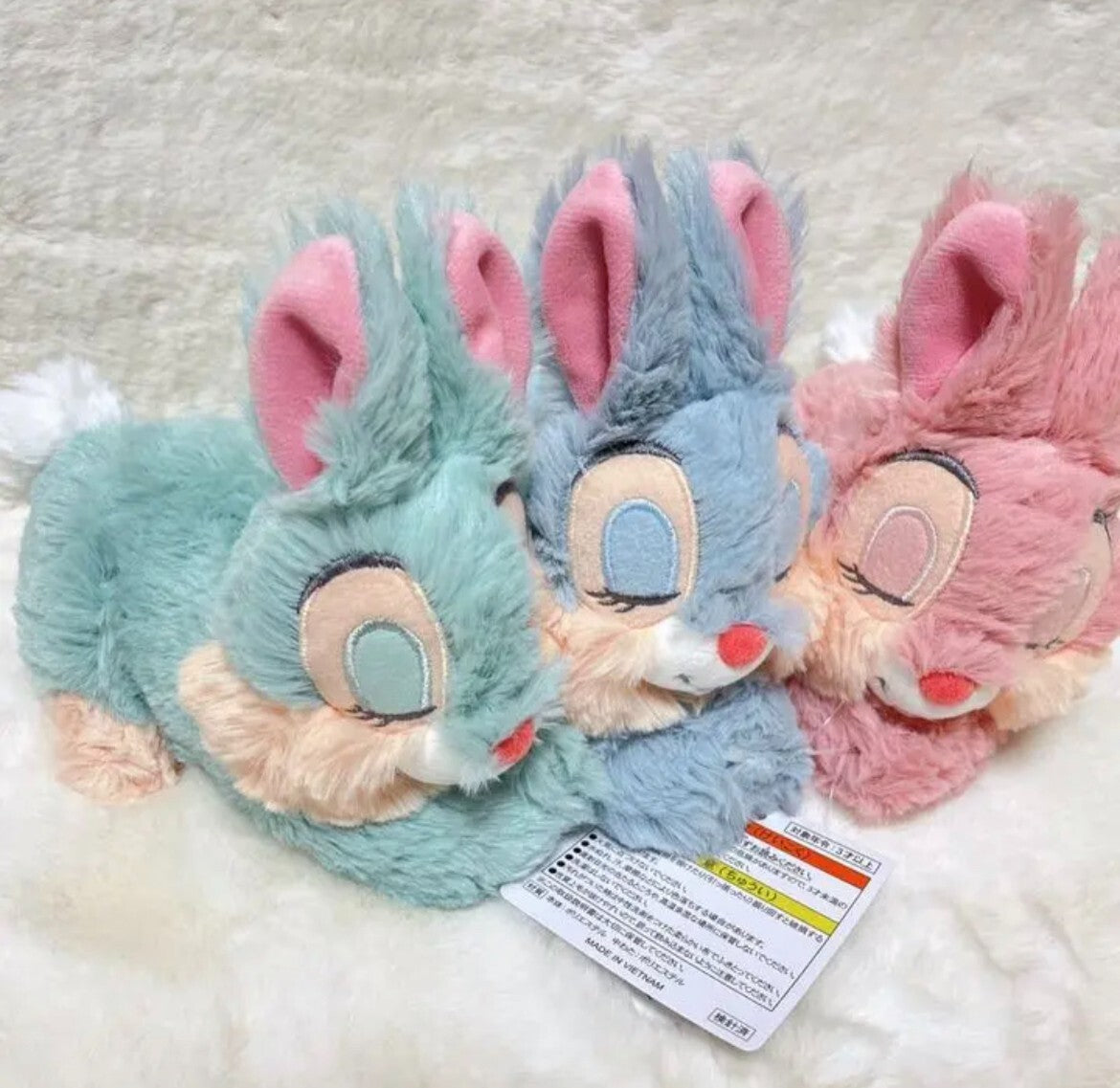 Japan Tokyo Disney Sea Resort Miss Bunny Colorful Rabbit Plush Toy Fluffy 2022