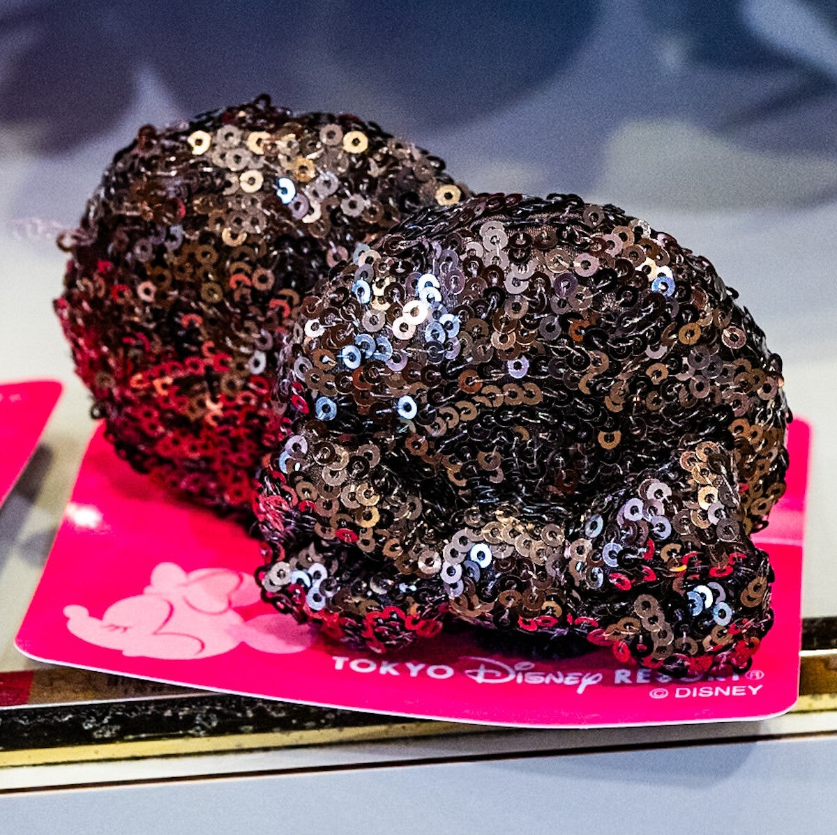 Japan Tokyo Disney Resort Mickey Sequin Ears Headband Hairpin Black
