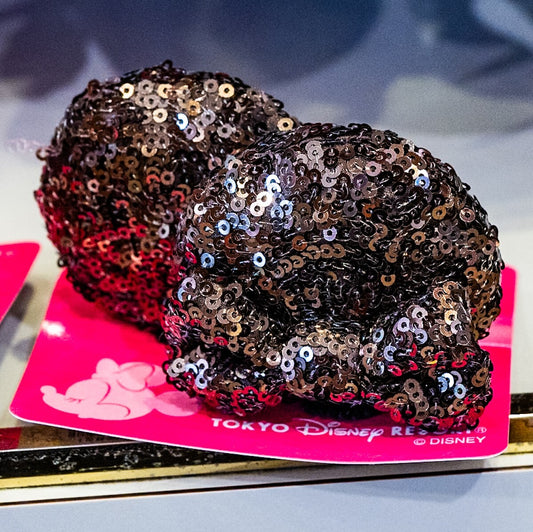 Japan Tokyo Disney Resort Mickey Sequin Ears Headband Hairpin Black
