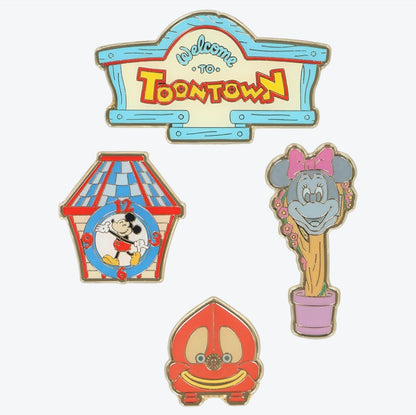 Japan Tokyo Disney Resort Pin Badge Toontown Welcome Sign Mickey