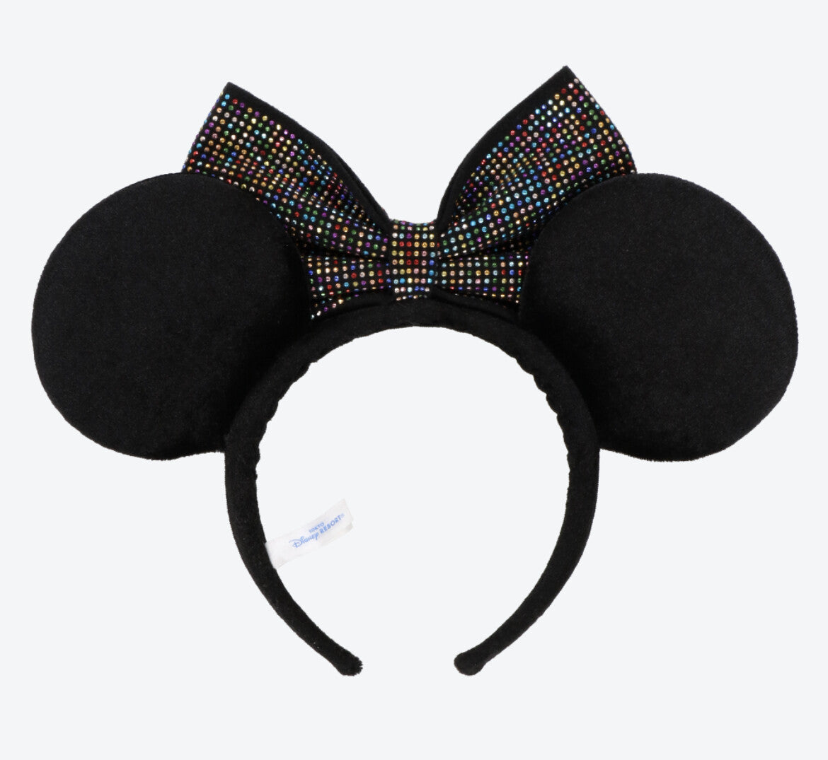 Japan Tokyo Disney Resort Store Ears HeadBand Hat Minnie Ribbon Black