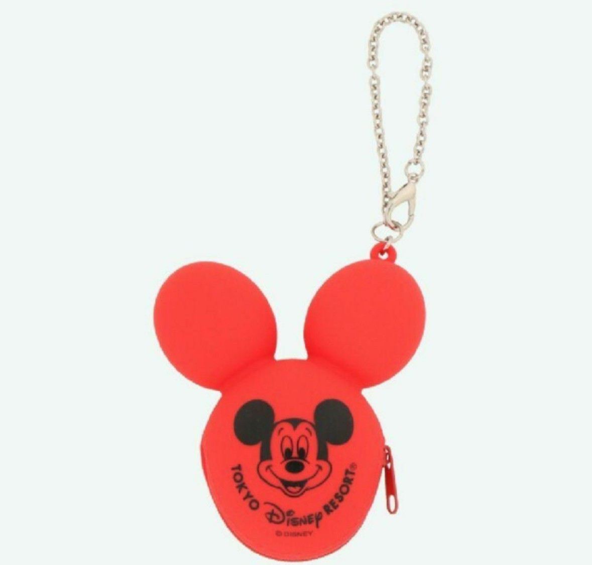 Japan Tokyo Disney Resort Mickey balloon Bag Charm Keychain pouch Red