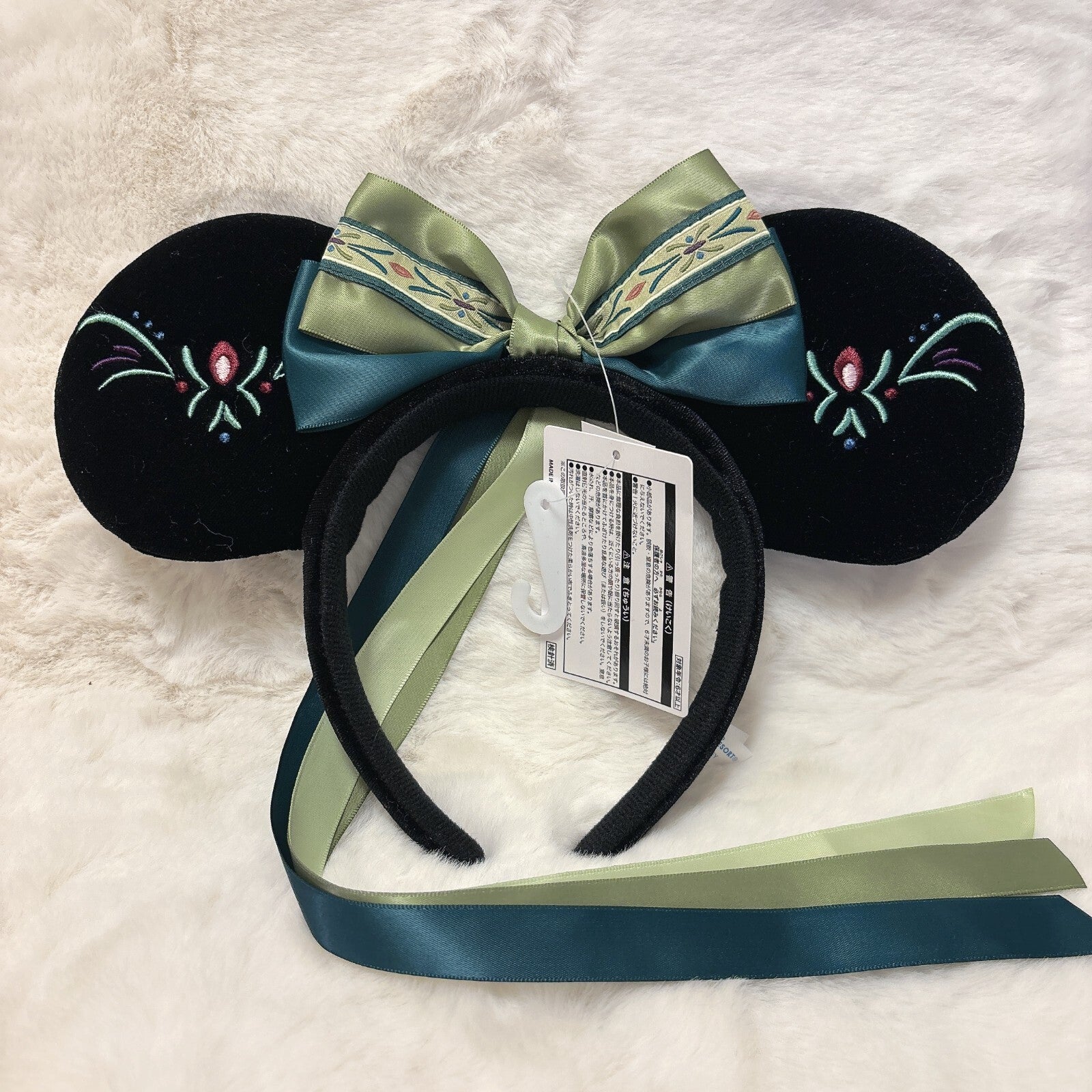 Japan Tokyo Disney Resort Ears Headband Ana Frozen Fantasy Springs Cap Ribbon