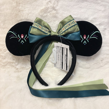 Japan Tokyo Disney Resort Ears Headband Ana Frozen Fantasy Springs Cap Ribbon