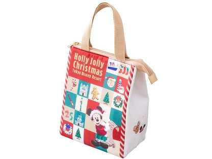 Japan Tokyo Disney Resort Mickey Christmas 2025 Lunch bag Tote Holly Jolly