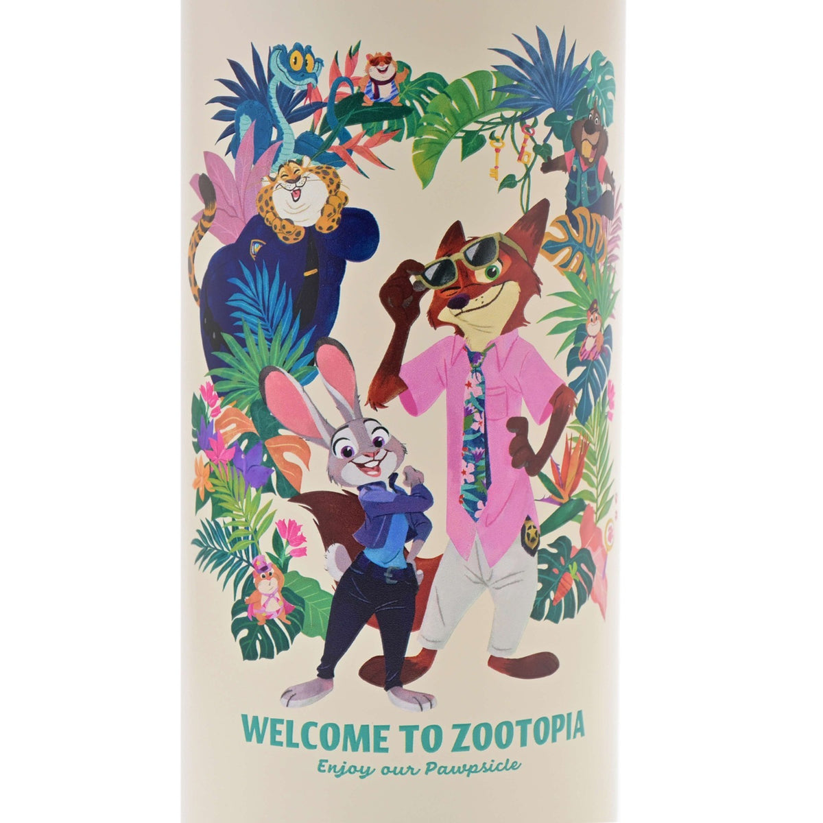 Japan Tokyo Disney Store Zootopia 2 Stainless Steel Bottle TROPICAL ZOOTOPIA