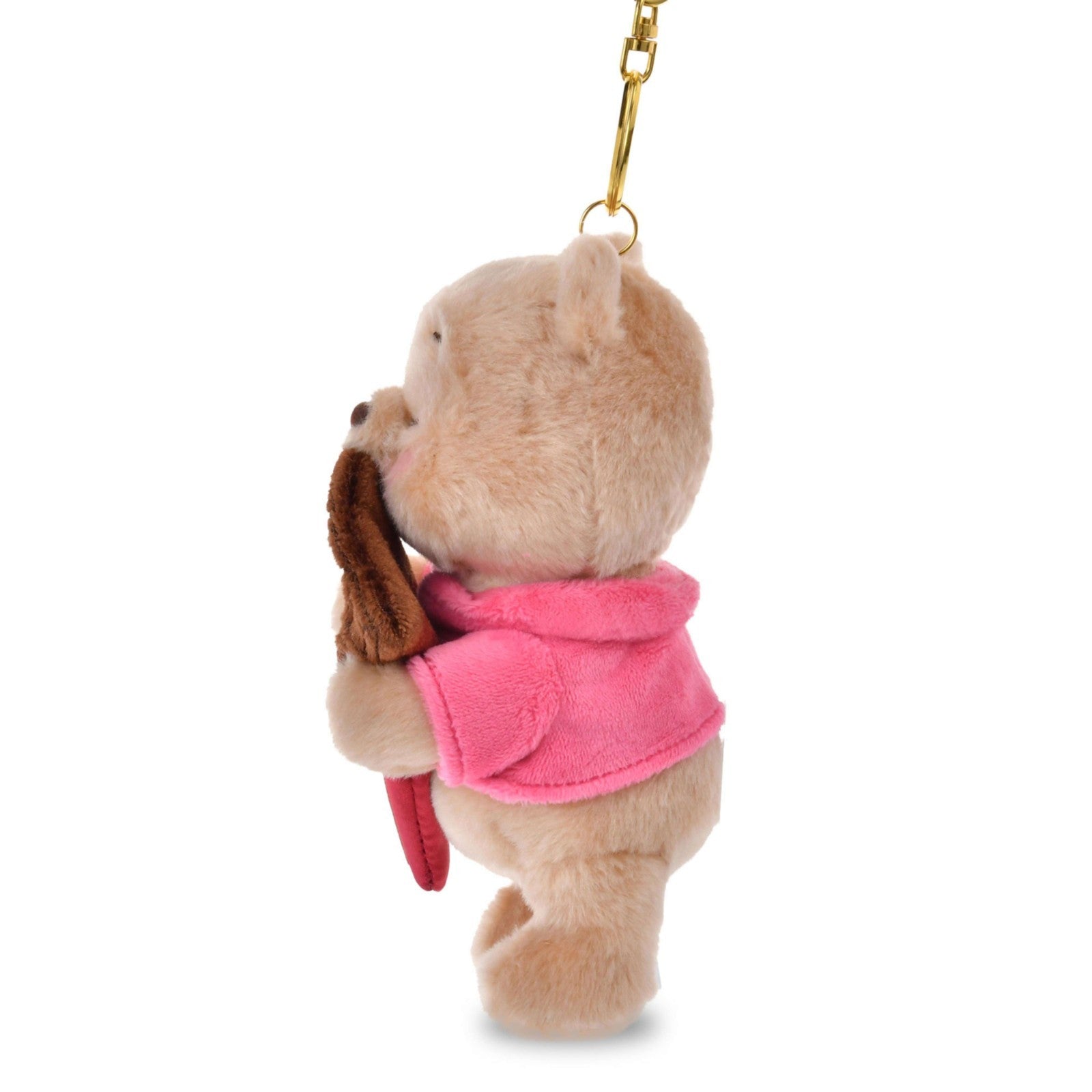 '+Japan Tokyo Disney Store Winnie the Pooh Plush Toy Keychain CHOCOLATE STYLE