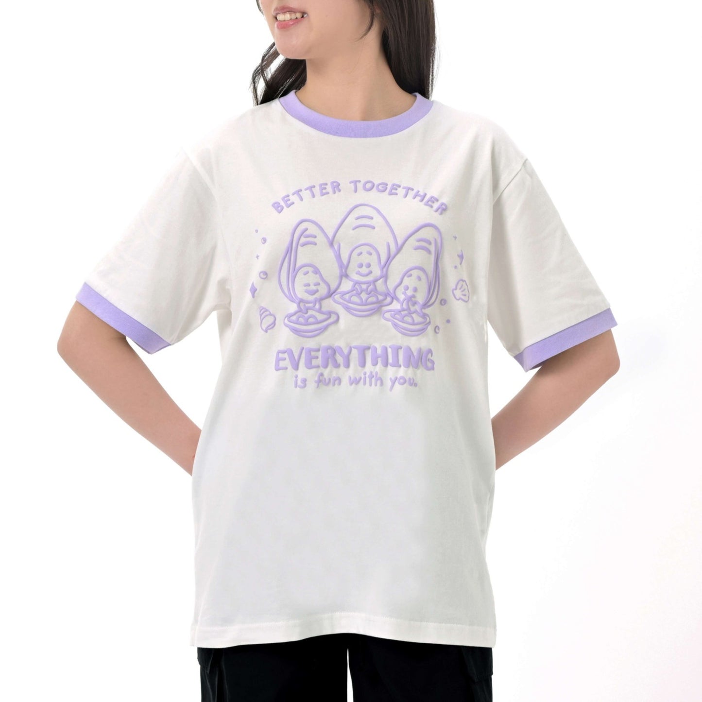 Japan Tokyo Disney Store Young OYSTERS  T-Shirt Ringer White BABY 2026 Alice