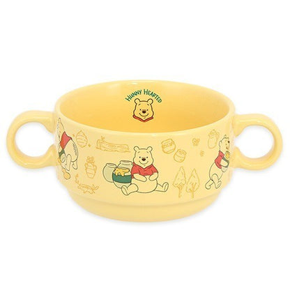 Japan Tokyo Disney Resort Winnie the Pooh Soup Bowl Yellow Heartwarming