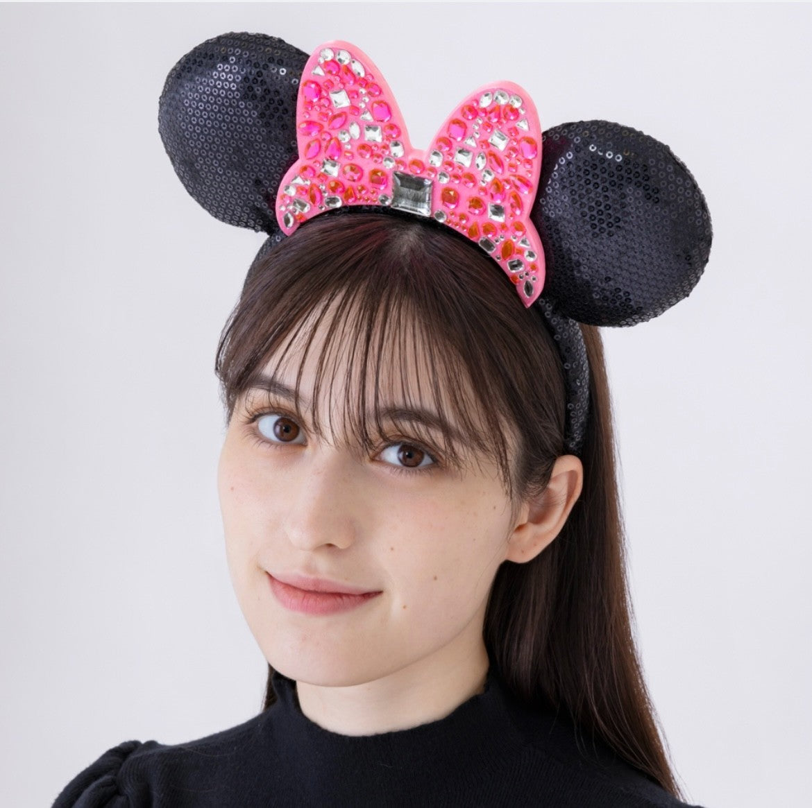 Japan Tokyo Disney Resort Minnie Mouse Free Pink Headband Ears Cap Limited 2026