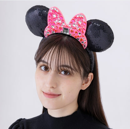 Japan Tokyo Disney Resort Minnie Mouse Free Pink Headband Ears Cap Limited 2026