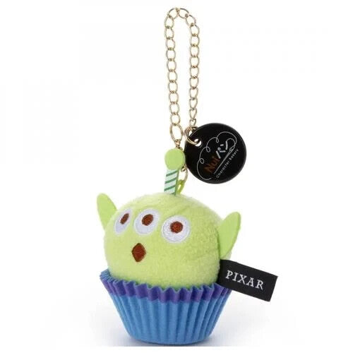 Japan Disney Takara Tommy Nui Pan Brett Plush Keychan Little Green Men cup cake
